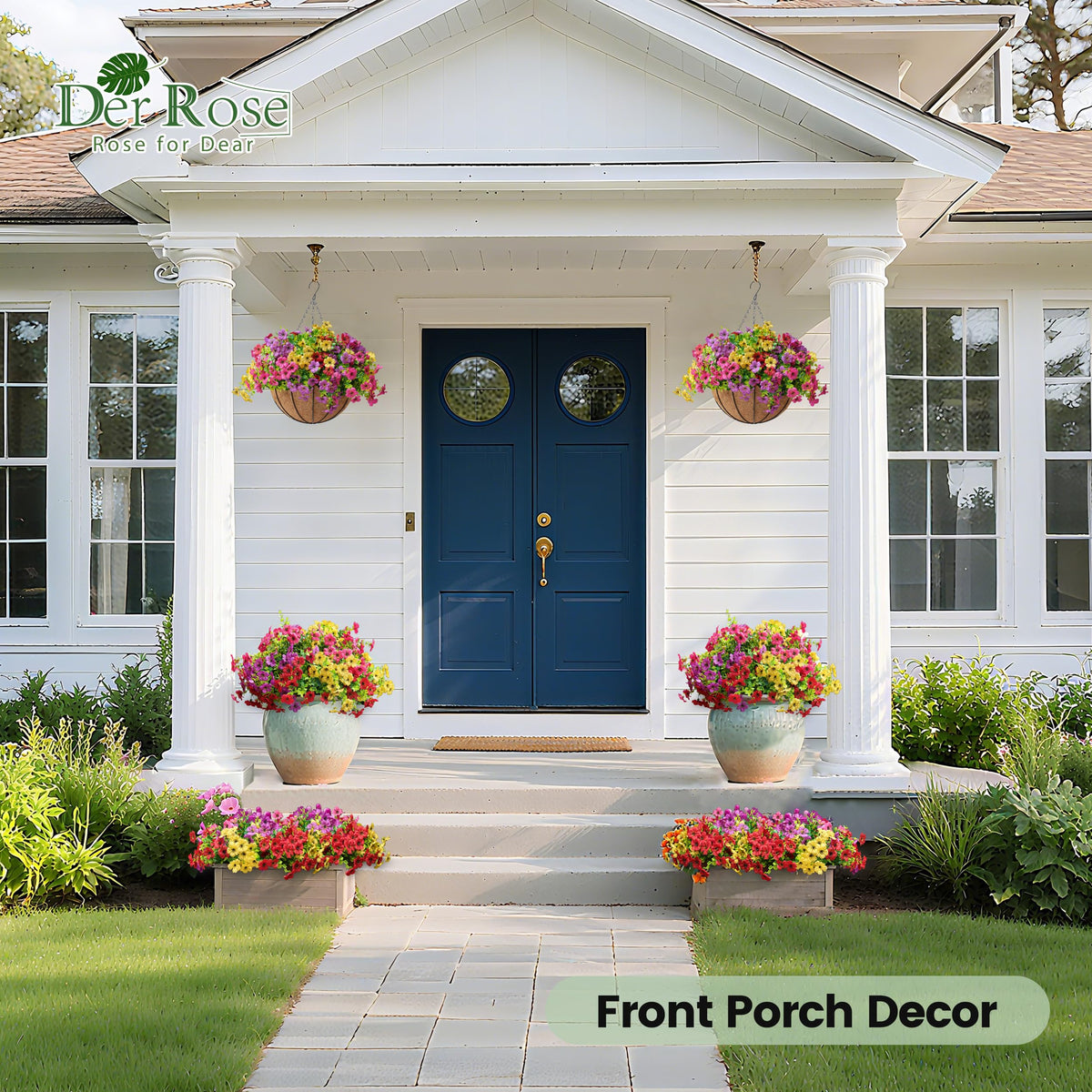 Der Rose UV-resistant artificial flowers withstand sun while retaining color.