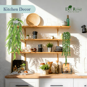 Der Rose white pots collection pairs uniform planters with lifelike vines