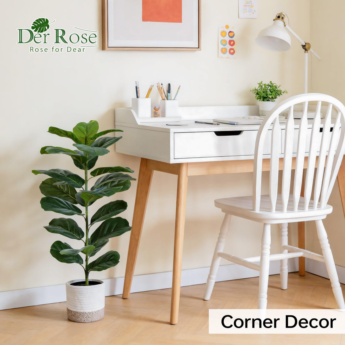 Der Rose evergreen year-round fiddle leaf fig for continuous greenery