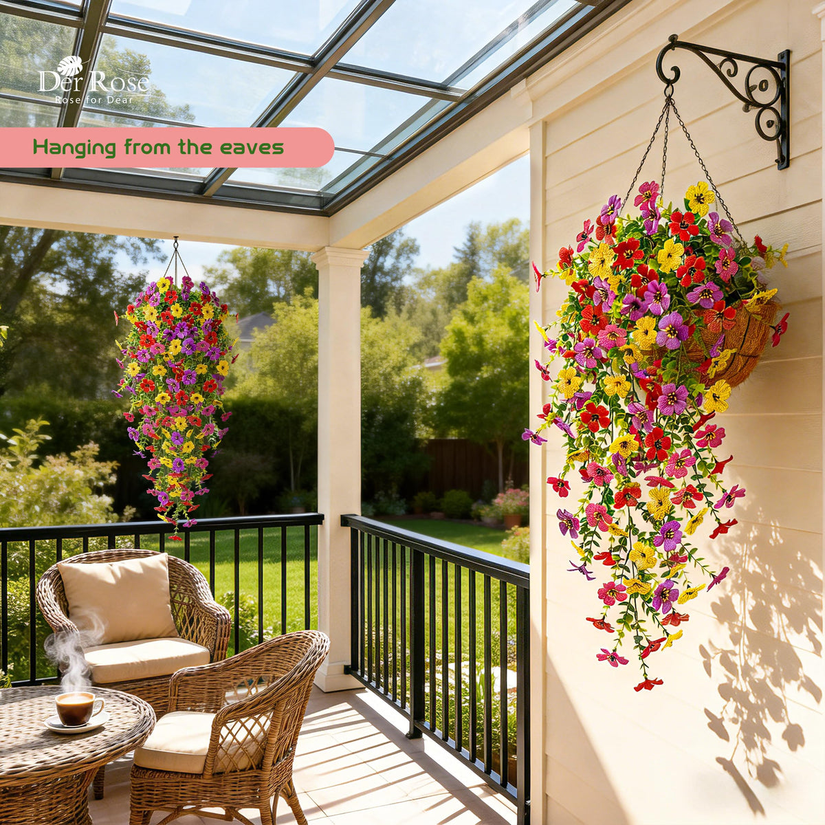 Der Rose UV resistant design helps colors stay bright through sunlight and seasonal changes.