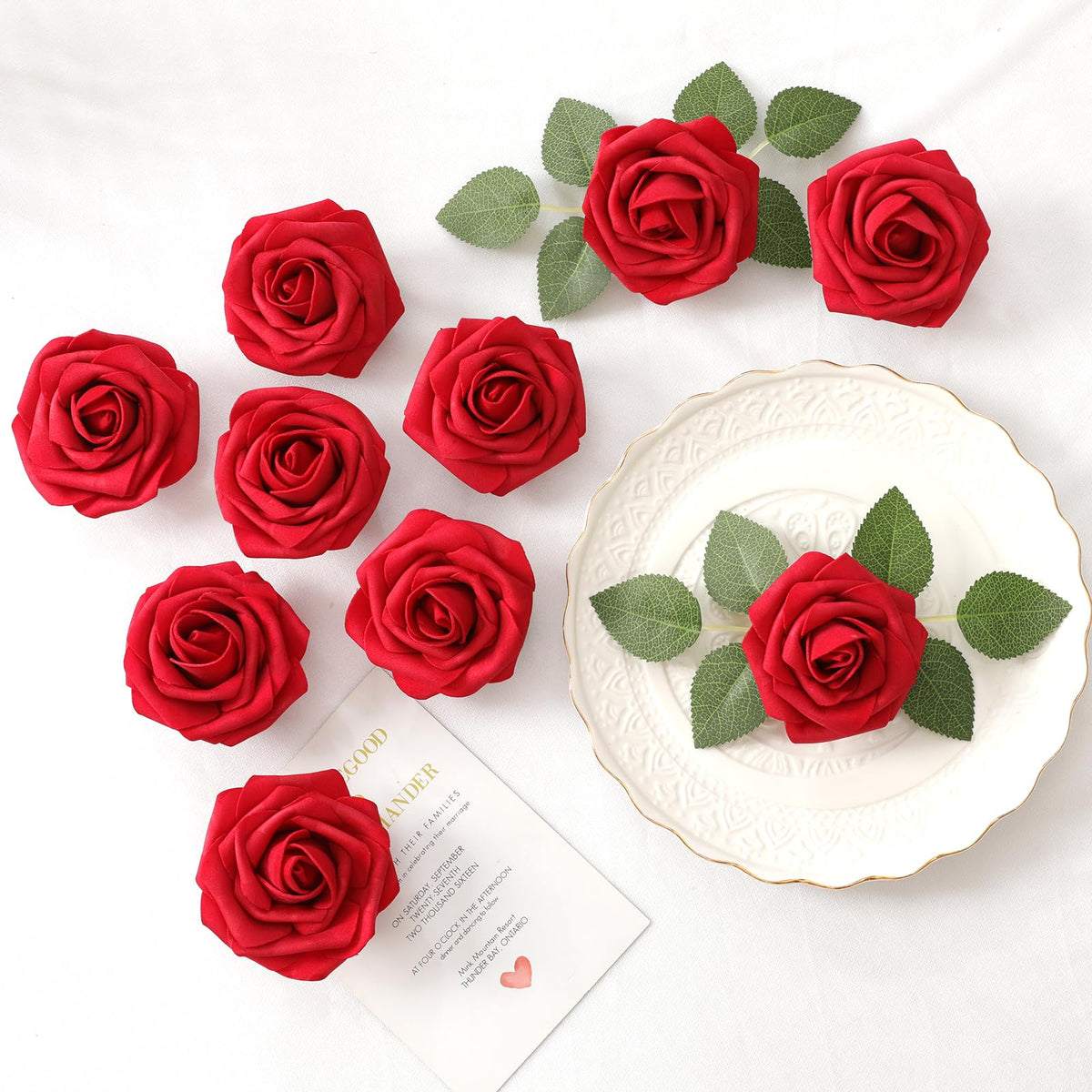 DerBlue wedding decor setup demonstrating adjustable stems for easy placement.