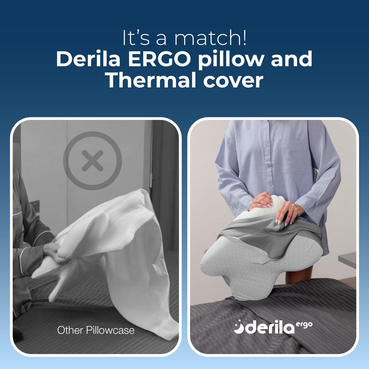 Derila Ergo Pillow Cover memory foam compatibility