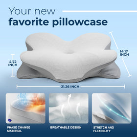 Derila Ergo Pillow Cover zipper detail showing easy removal for washing