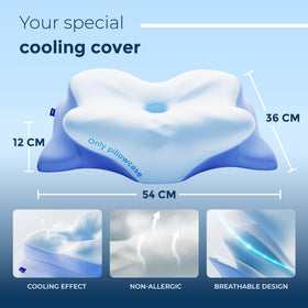Derila Ergo Pillowcase soft breathable fabric promotes ventilated sleep.