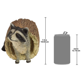 Bandit raccoon statue from the Acorn Hollow collection for woodland charm.