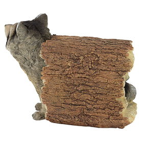 Durable outdoor decor with UV resistant finish for Bandit in the garden.