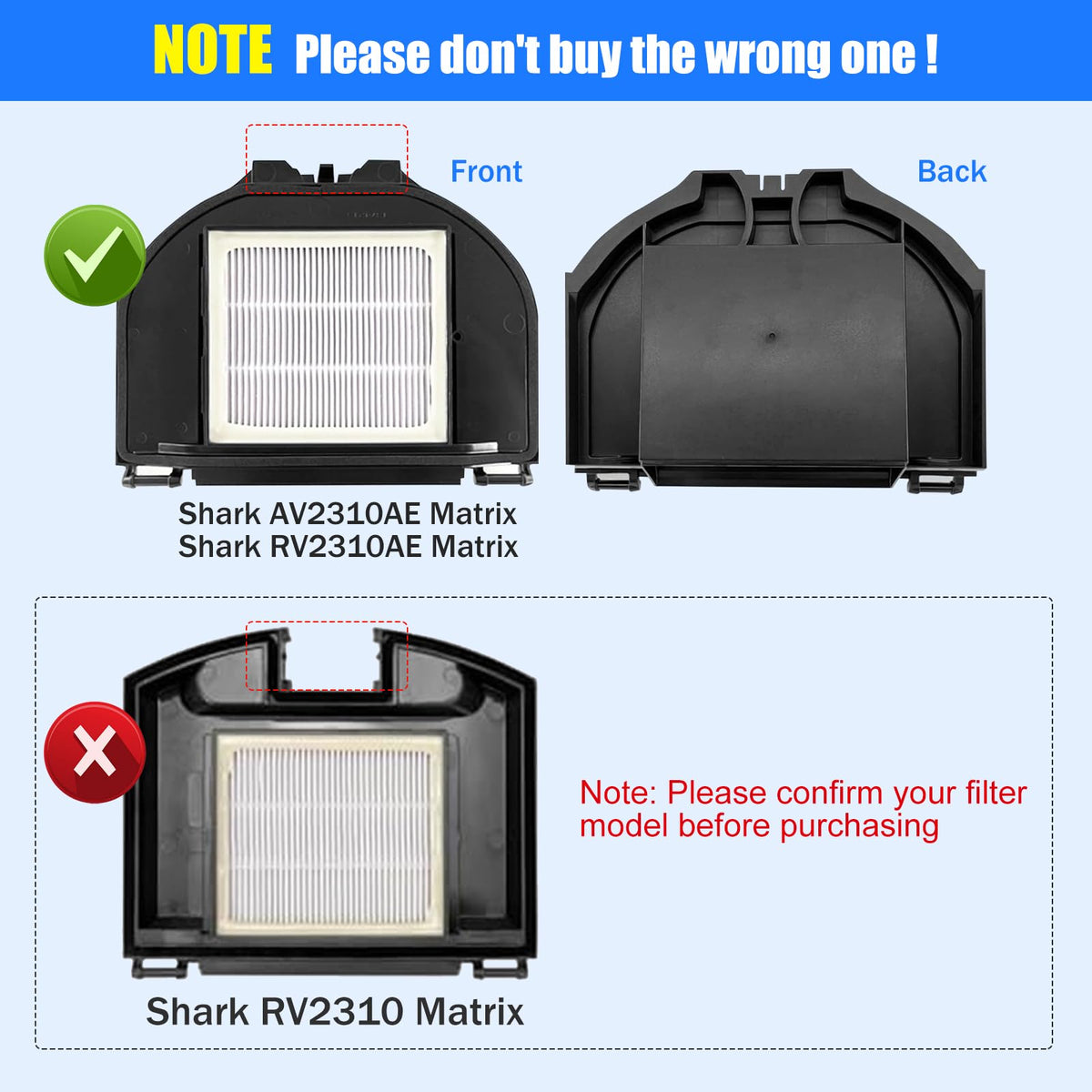 Detetap Shark Matrix sponge filters duo for washable, reusable filtration.