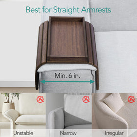 DETOR couch arm tray's sturdy bamboo slats support daily use