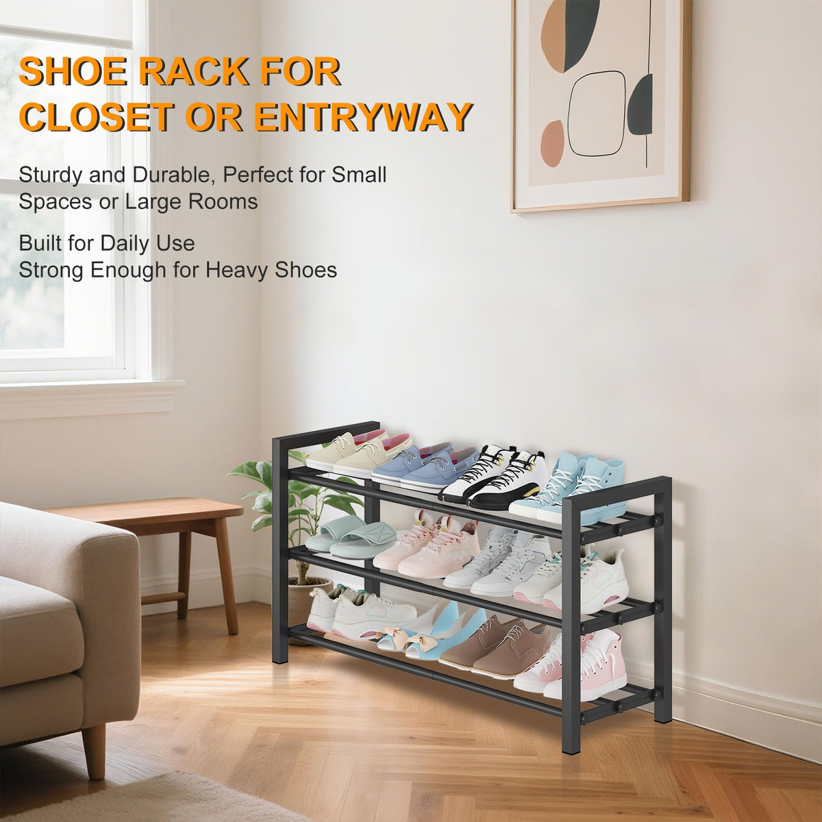 Detsuk multi-purpose organizer storage fits handbags, baskets, and laundry supplies.