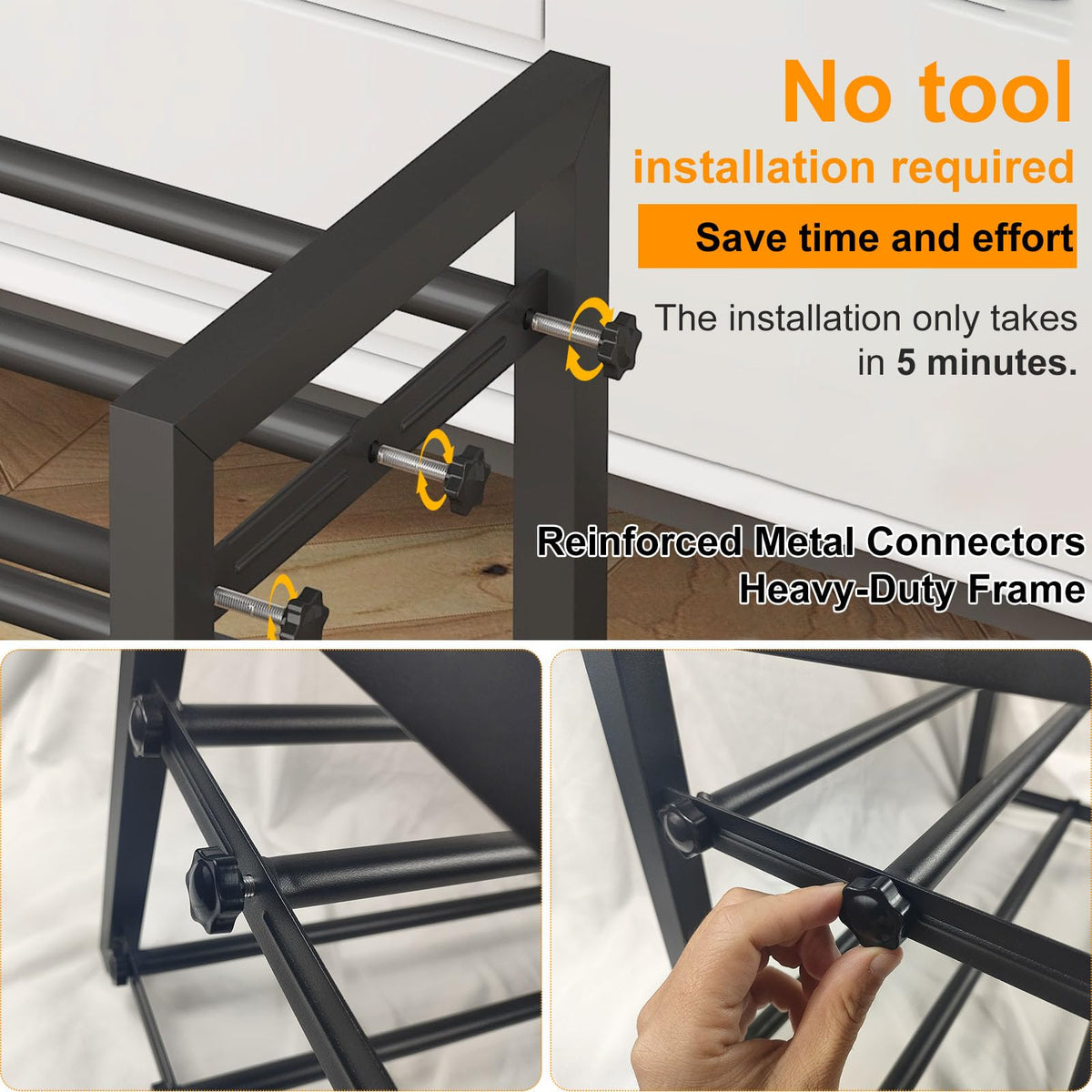 Detsuk rust-resistant black finish suits indoor or outdoor entryways stylishly.