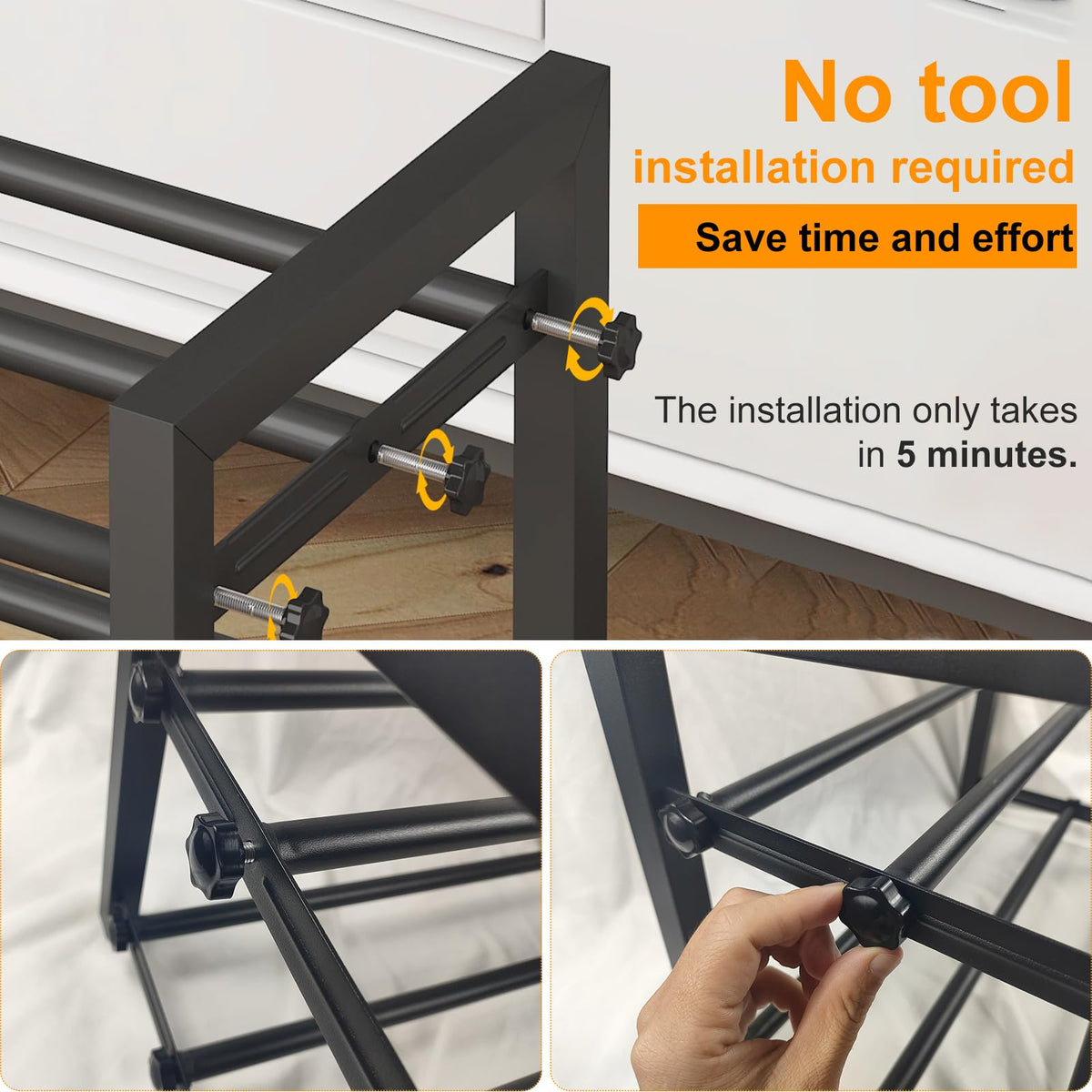 Detsuk rust-resistant finish stays looking new in any space.