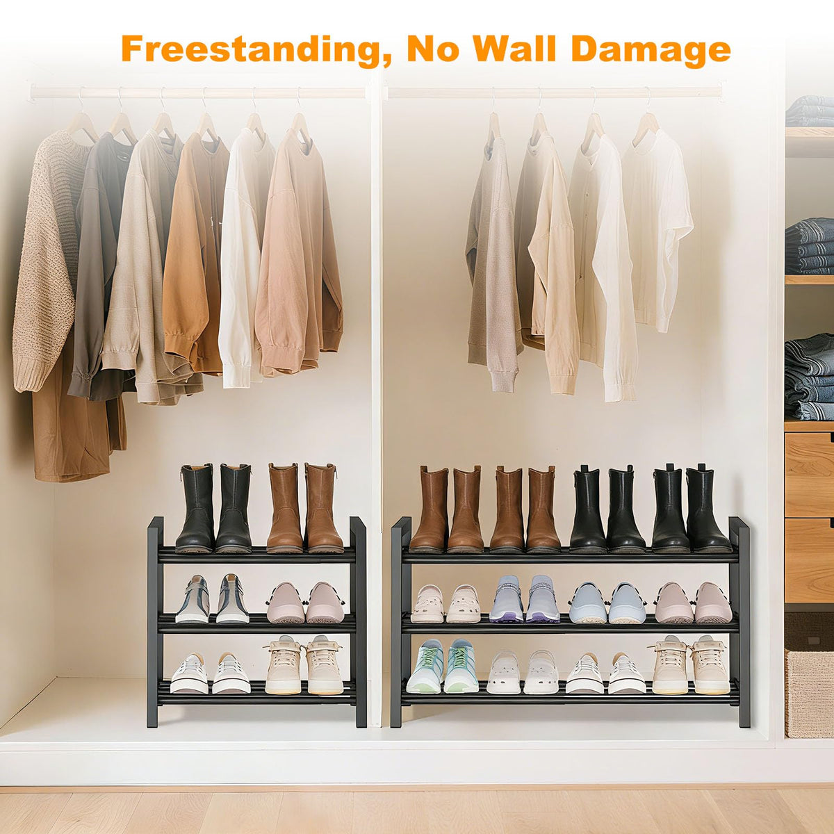 Detsuk stable non-tip design minimizes wobble on busy floors.