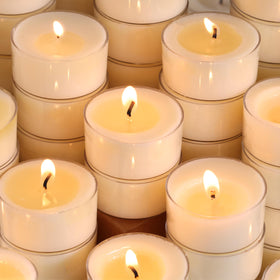 DEVI 6-hour unscented tea lights for reliable emergency lighting.