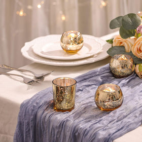 DEVI mercury glass candle holders for Diwali, Christmas, and party decor.
