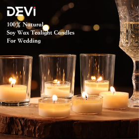 DEVI cotton wicks ensure consistent ignition and clean burn across all 100 candles.