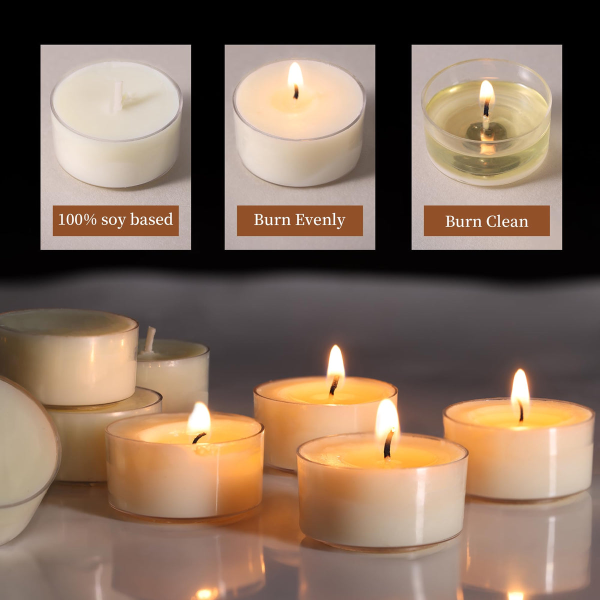 DEVI soy tea lights offer a safe, low-scent option for family events and gatherings.