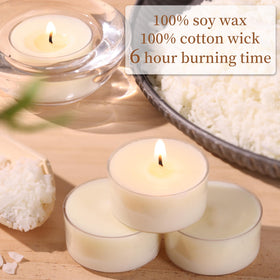 DEVI compact tea lights fit standard holders for easy setup.