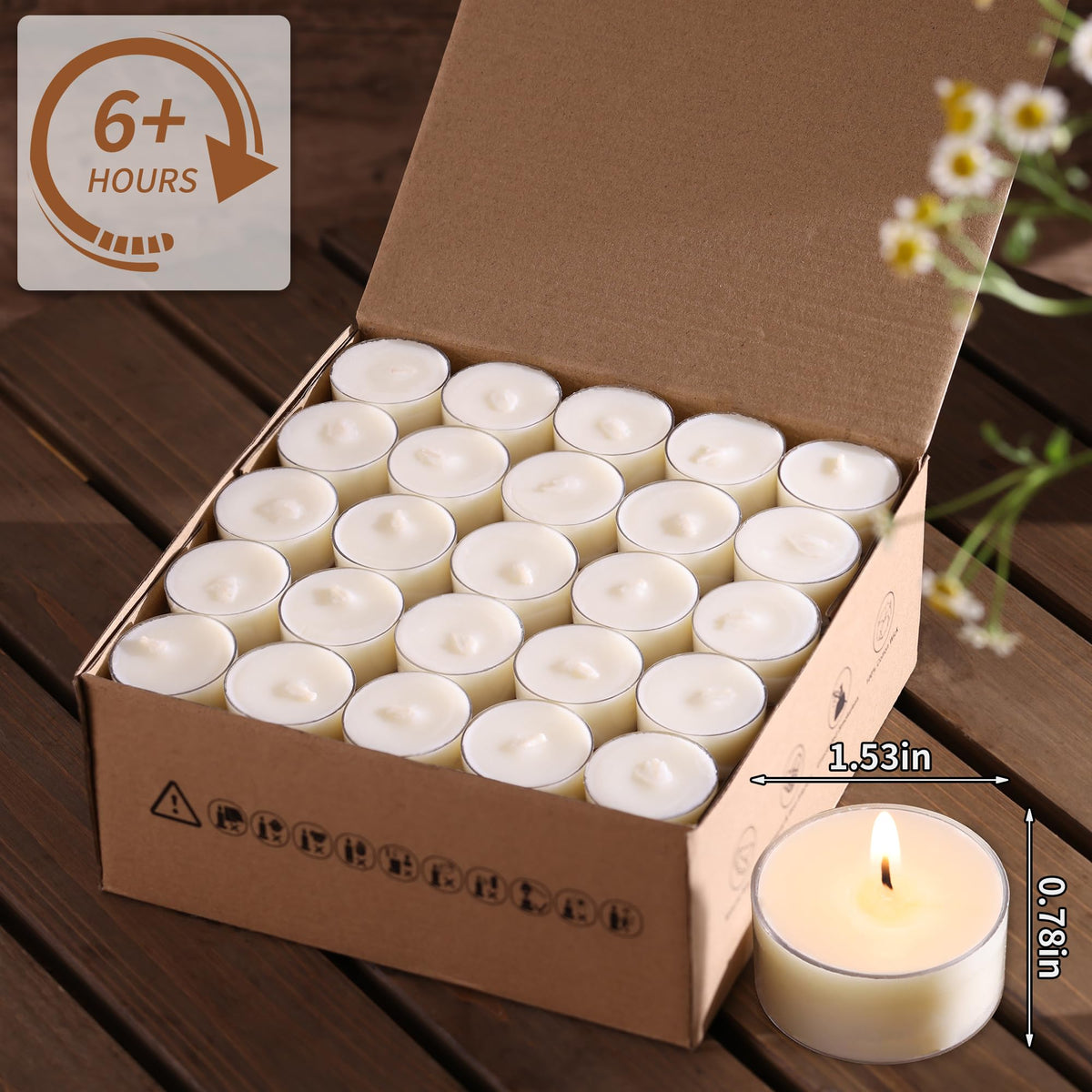 DEVI unscented tea lights for warm home decor.