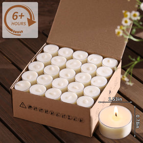 DEVI unscented tea lights for warm home decor.