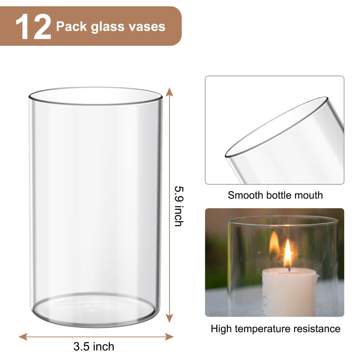 Devilfire hurricane vase with candle holder setup for ambient decor