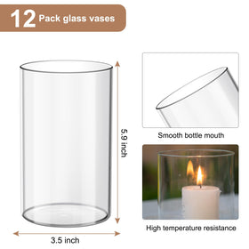Devilfire hurricane vase with candle holder setup for ambient decor