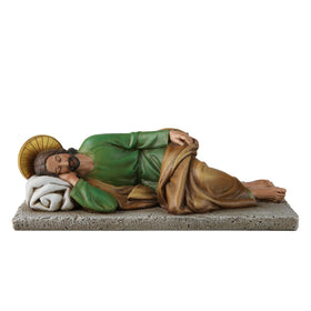 DevotedWalls Renaissance Sleeping St. Joseph statue in full color for serene home prayer decor.