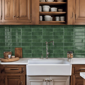 DEWOO thin adhesive wall tiles stay securely in place.