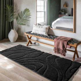 DEXDE non-slip bottom helps keep the rug in place on wet floors
