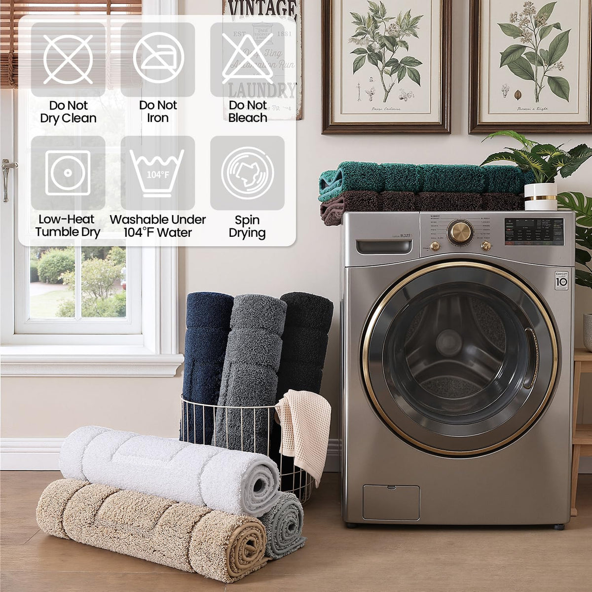 DEXI versatile rug suited for shower-entry and bath areas