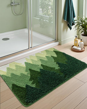 DEXI non-slip backing provides stability on wet bathroom floors.