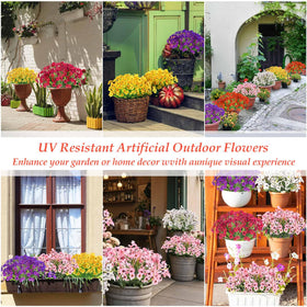 Dexpinzo plastic silk fake flowers with durable details for year-round decor.