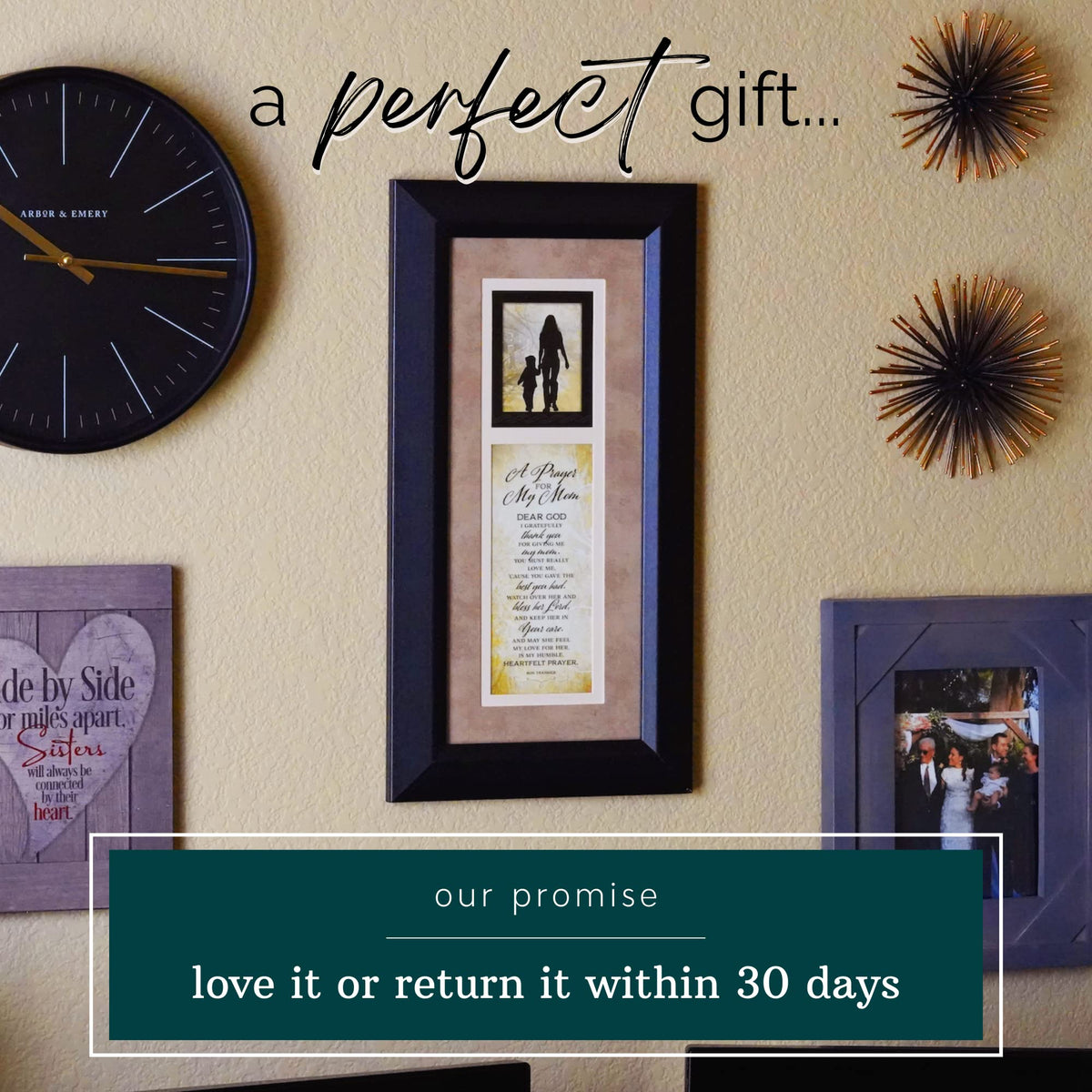 Dexsa A Prayer for My Mom plaque living room display creates calm ambiance