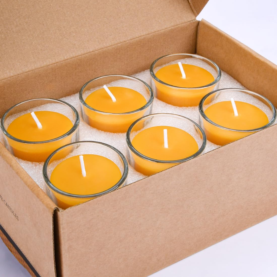 Six-pack gifting ready—DEYBBY beeswax candles add elegant ambiance.