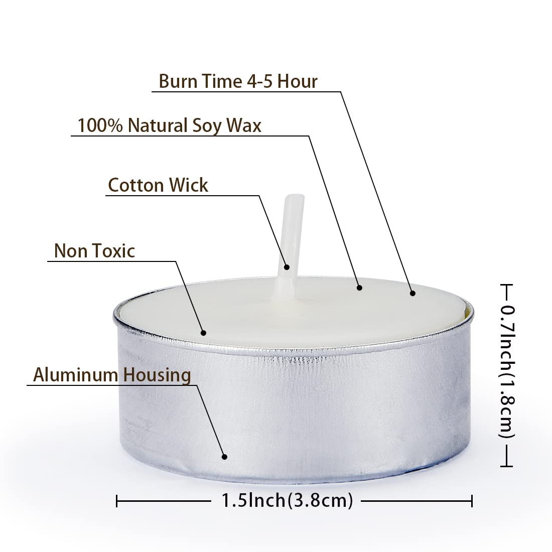 DEYBBY tealight candle burns up to four hours for steady ambience