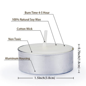 DEYBBY tealight candle burns up to four hours for steady ambience