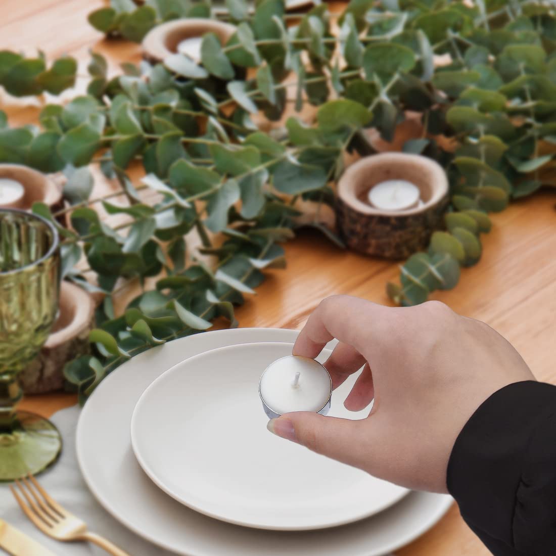 DEYBBY tealight candle in cup fits most holders for versatility