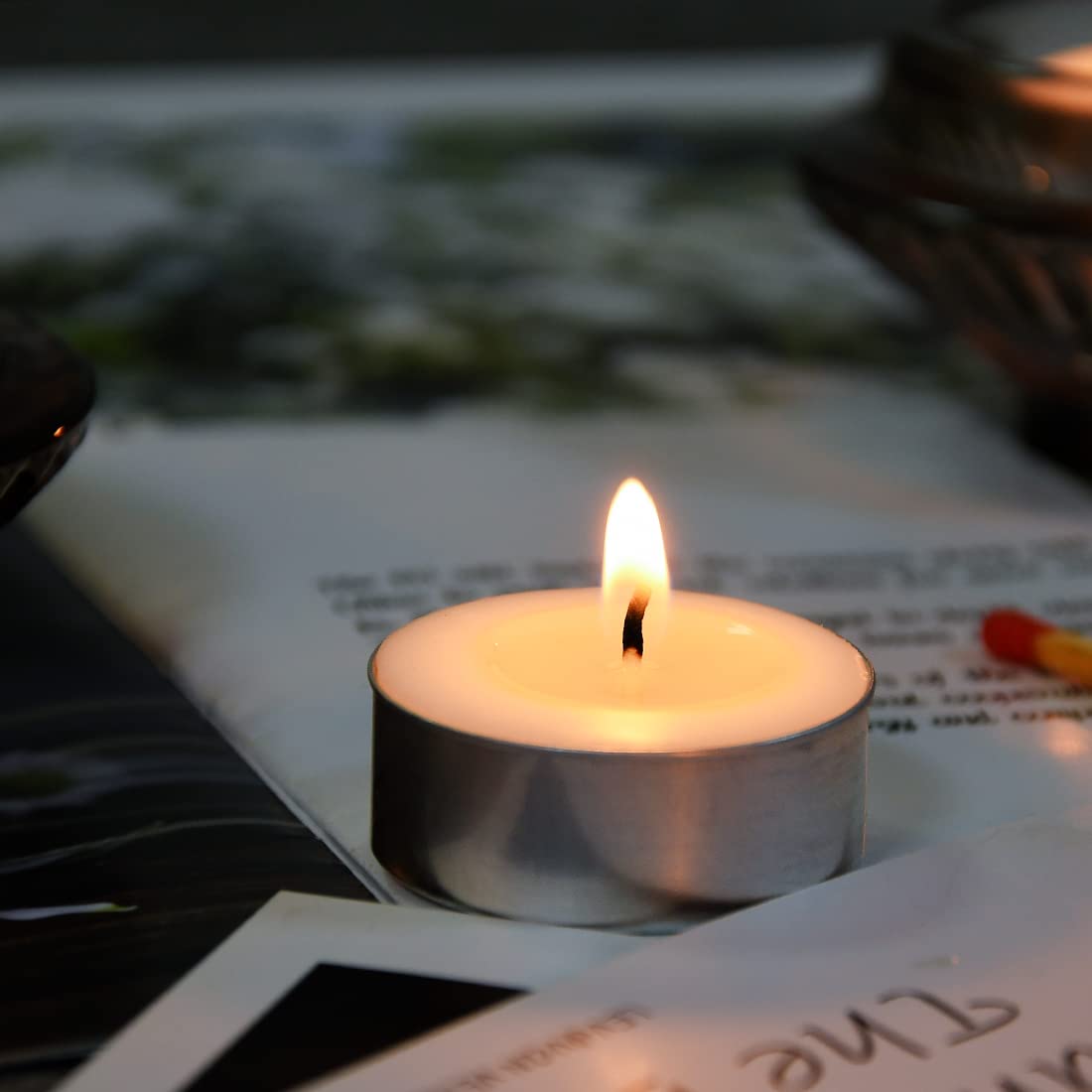 DEYBBY tealight candle in holder for clean, elegant glow