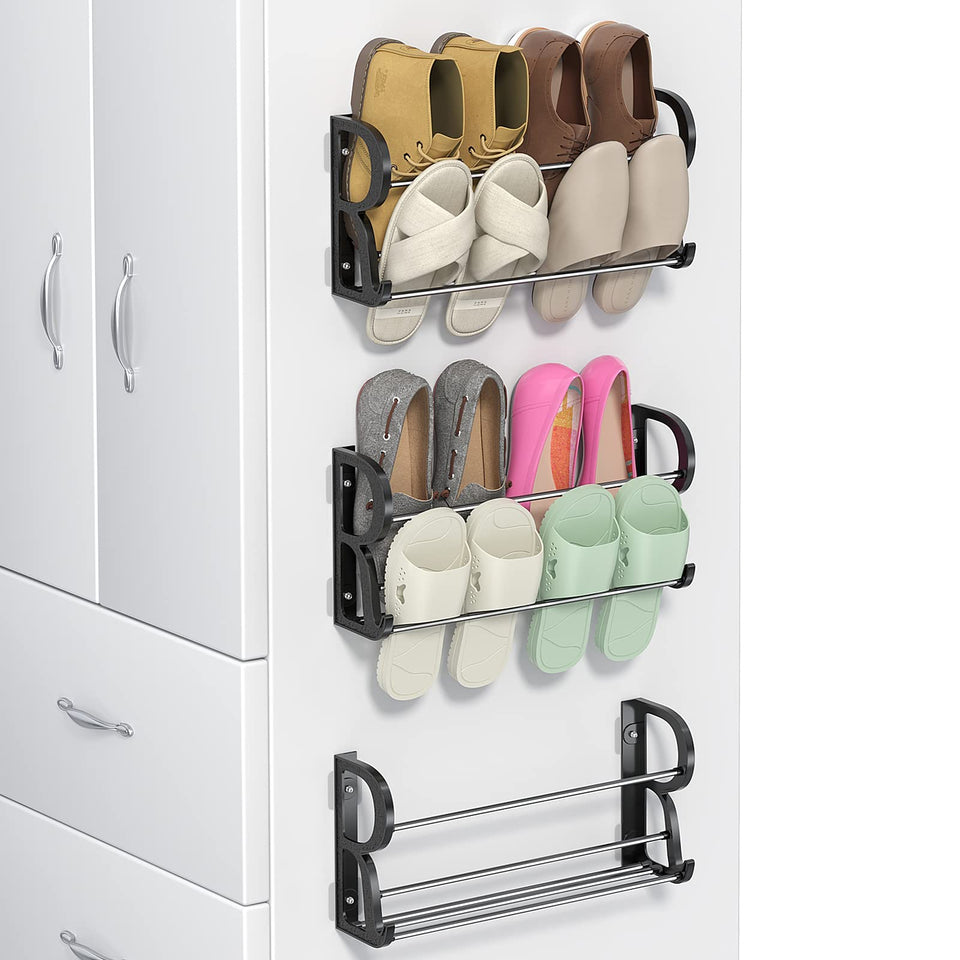 DEYILIAN 3-pack wall shoe rack for RV keeps entry neat and space-efficient