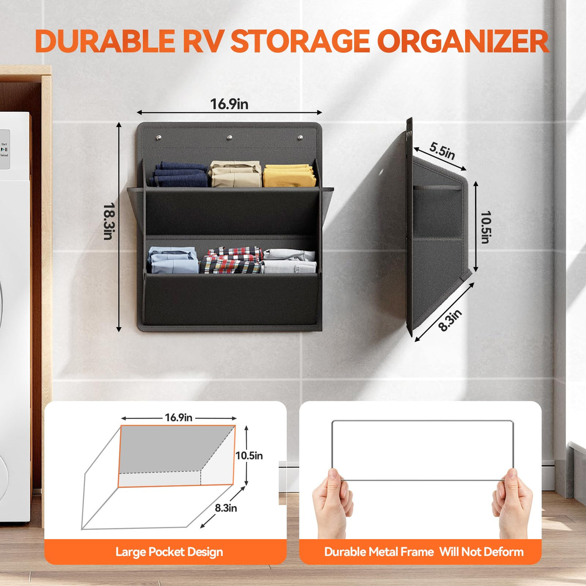 DEYILIAN over-the-door rack saves space on narrow doors and keeps items organized.