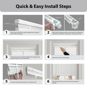 Bottom magnetic hold-down brackets securing the blind on a metal door