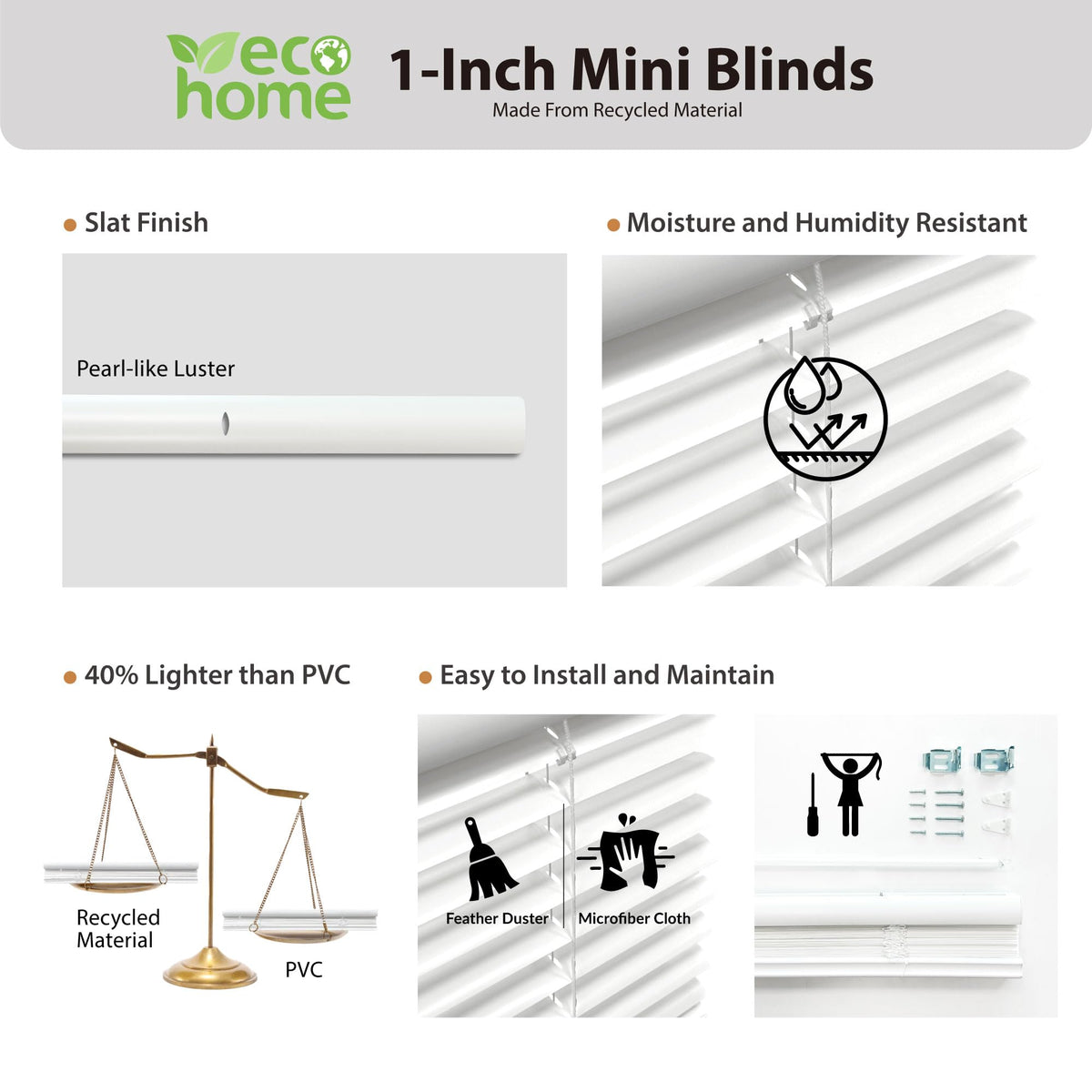 DEZ FURNISHINGS cordless mini blind safety design for kids and pets