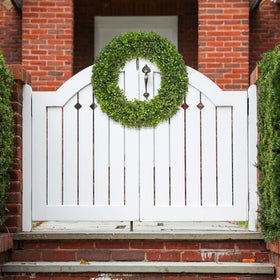 DFRREN boxwood wreath arrives securely packaged for safe delivery.