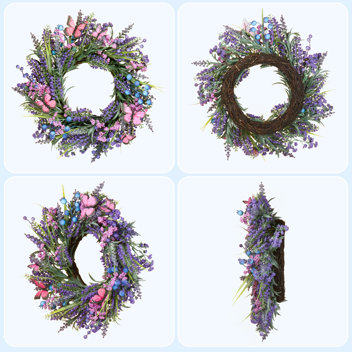 DFRREN Lavender Wreath wall-display option suits living spaces elegantly