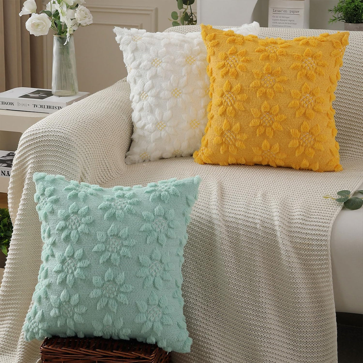 DFXSZ pillow cover with hidden zipper for a clean look