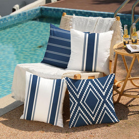 DFXSZ navy pillow covers set of four for outdoor seating