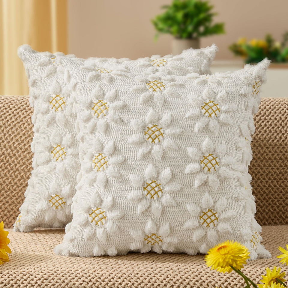 DFXSZ spring-summer sunflower pillow cover for sofa decor