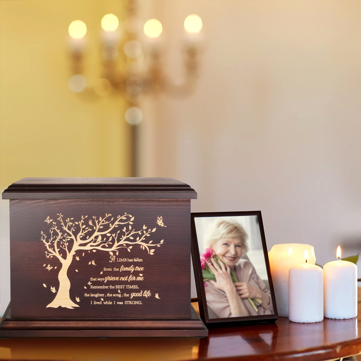 DGDCDV urn bottom panel ensures secure placement of ashes.