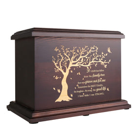 DGDCDV cremation urn large pine wood with 270 cubic inch capacity.