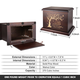 DGDCDV urn with laser-engraved pattern for a personalized tribute.