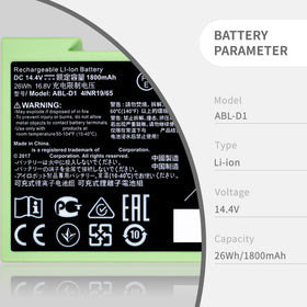 DGFTB 14.4V 1800mAh Li-ion Roomba battery for consistent power.